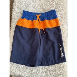 Speedo Boys Sz. M Blue Design Swim Trunks. Great Pair